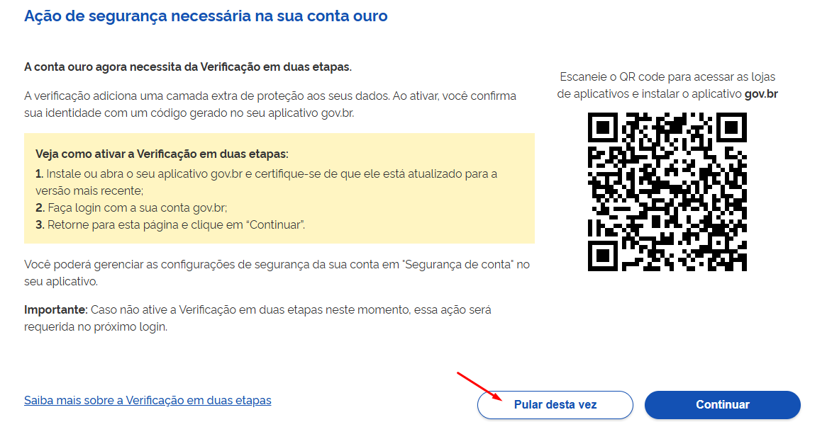 verificação gov autenticação